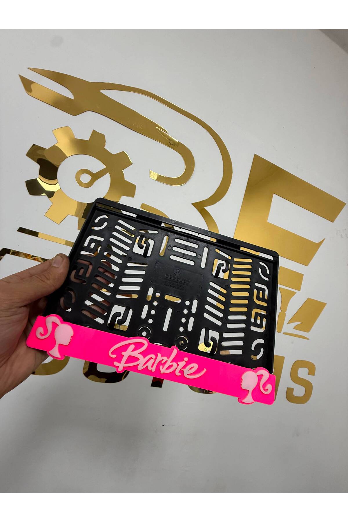 Barbie Motor Plakalığı | Pleksi Dekoratif Plakalık motor plakalık görsel 4