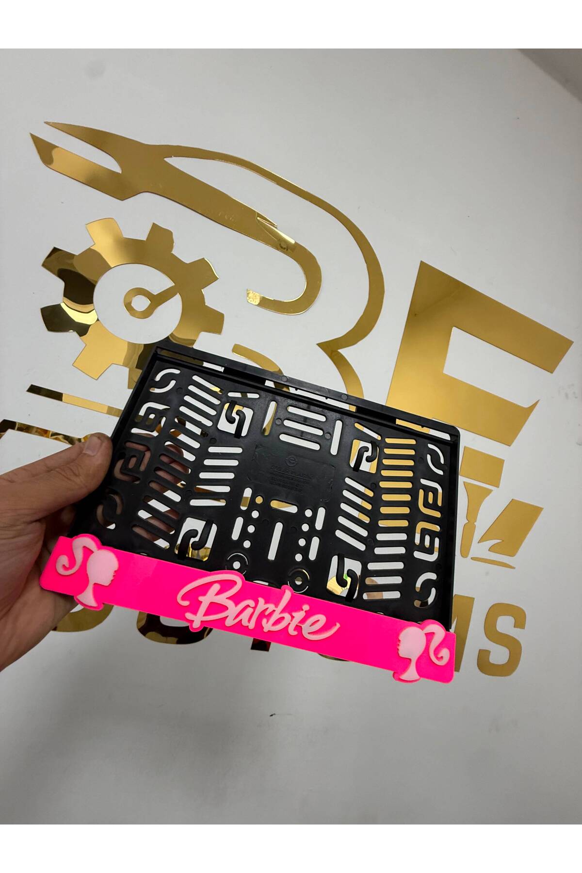 Barbie Motor Plakalığı | Pleksi Dekoratif Plakalık motor plakalık görsel 5